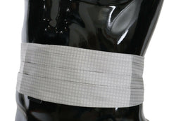 Dolce & Gabbana Gray Patterned Waist Belt Silk Cummerbund - Men´s Cummerbund - Dolce & Gabbana.