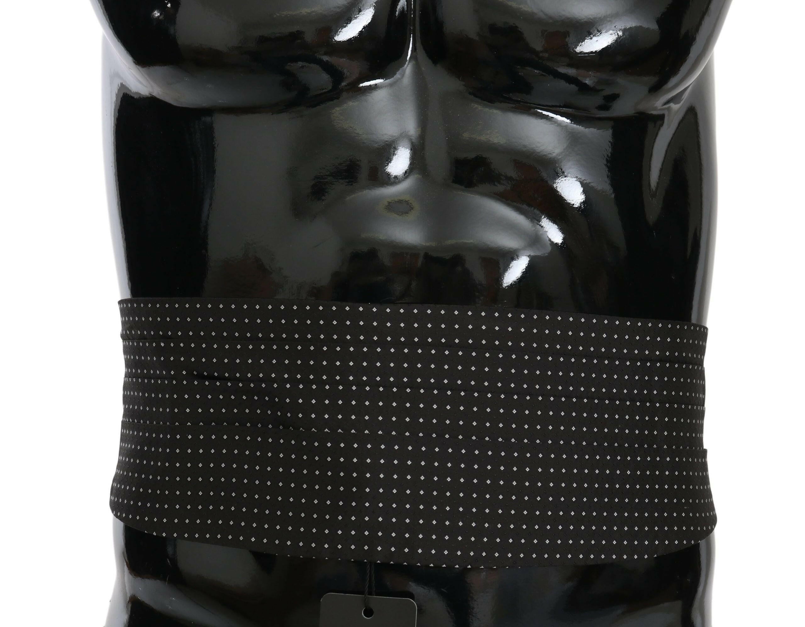 Dolce & Gabbana Black Dotted Waist Belt Silk Cummerbund -  Men´s Cummerbund -  Dolce & Gabbana.