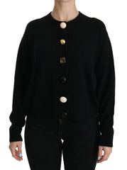 Dolce & Gabbana Black Button Embellished Cardigan Sweater -   -  Dolce & Gabbana.