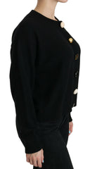 Dolce & Gabbana Black Button Embellished Cardigan Sweater -   -  Dolce & Gabbana.