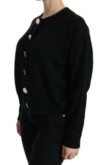 Dolce & Gabbana Black Button Embellished Cardigan Sweater -   -  Dolce & Gabbana.