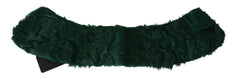 Dolce & Gabbana Green Fur Shoulder Collar Wrap Lambskin Scarf - - Dolce & Gabbana.
