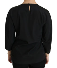 Dolce & Gabbana Black #dgfamily Top T-shirt Silk Blouse -   -  Dolce & Gabbana.