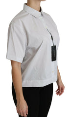 Dolce & Gabbana White Collared Short Sleeve Polo Shirt Top -   -  Dolce & Gabbana.