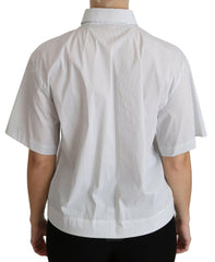 Dolce & Gabbana White Collared Short Sleeve Polo Shirt Top -   -  Dolce & Gabbana.