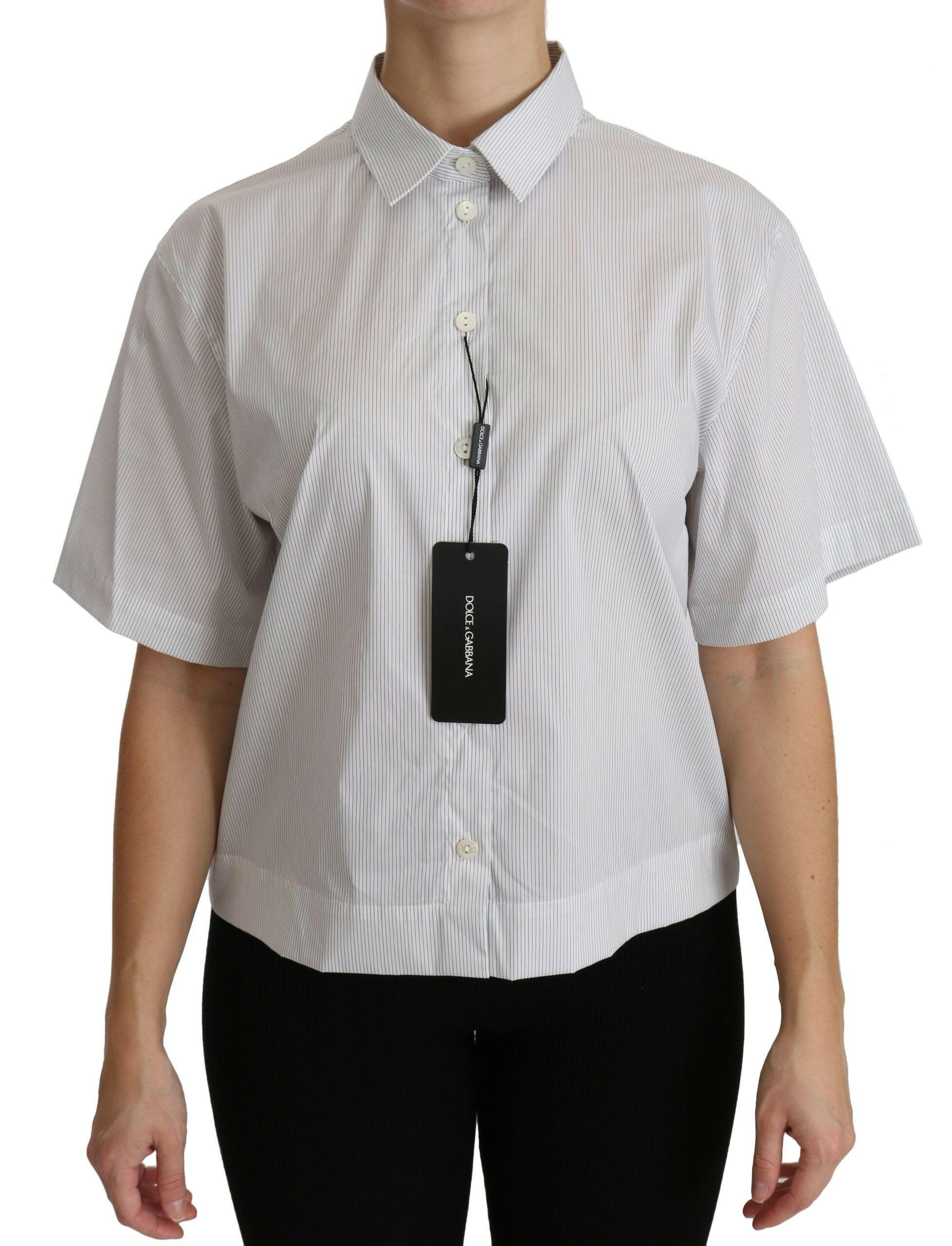 Dolce & Gabbana White Collared Short Sleeve Polo Shirt Top -   -  Dolce & Gabbana.