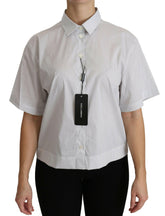 Dolce & Gabbana White Collared Short Sleeve Polo Shirt Top -   -  Dolce & Gabbana.