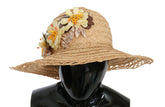 Dolce & Gabbana Beige Wide Brim Floral Bucket Capello Hat -   -  Dolce & Gabbana.