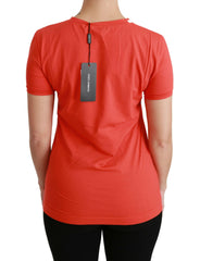 Dolce & Gabbana Red Crewneck Short Sleeve T-shirt Cotton Top -   -  Dolce & Gabbana.