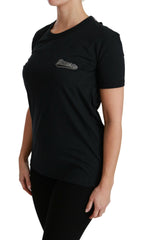 Dolce & Gabbana Blue Amore Patch Crewneck Cotton Top T-shirt -   -  Dolce & Gabbana.