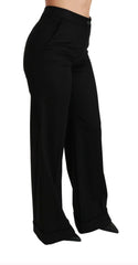 Dolce & Gabbana Black Wide Leg Flared Trouser Cashmere Pants -   -  Dolce & Gabbana.