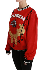 Dolce & Gabbana Red Queen Sequined Love Pullover Sweater -   -  Dolce & Gabbana.