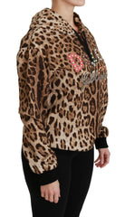 Dolce & Gabbana Brown Hooded Studded Ayers Leopard Sweater -   -  Dolce & Gabbana.