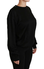 Dolce & Gabbana Black Cotton Crewneck Pullover Sweater -   -  Dolce & Gabbana.