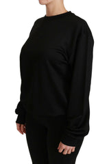 Dolce & Gabbana Black Cotton Crewneck Pullover Sweater -   -  Dolce & Gabbana.