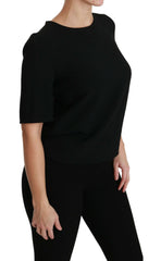 Dolce & Gabbana Black Short Sleeve Casual Top Stretch Blouse -   -  Dolce & Gabbana.