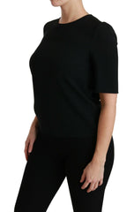 Dolce & Gabbana Black Short Sleeve Casual Top Stretch Blouse -   -  Dolce & Gabbana.