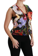 Dolce & Gabbana Multicolor Floral Sleeveless Waistcoat Top Vest -   -  Dolce & Gabbana.