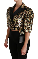 Dolce & Gabbana Blazer Gold Leopard Sequined Jacket -   -  Dolce & Gabbana.