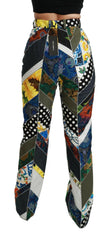 Dolce & Gabbana Multicolor Print High Waist Straight Pants -   -  Dolce & Gabbana.