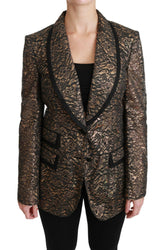 Dolce & Gabbana Gold Black Lace Blazer Coat Floral Jacket -   -  Dolce & Gabbana.