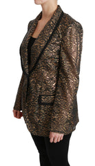 Dolce & Gabbana Gold Black Lace Blazer Coat Floral Jacket -   -  Dolce & Gabbana.