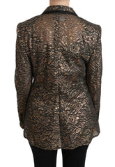 Dolce & Gabbana Gold Black Lace Blazer Coat Floral Jacket -   -  Dolce & Gabbana.
