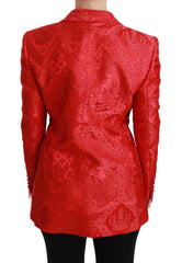 Dolce & Gabbana Red Floral Angel Blazer Coat Jacket -   -  Dolce & Gabbana.