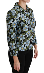 Dolce & Gabbana Multicolor Floral Blazer Coat Polyester Jacket -   -  Dolce & Gabbana.
