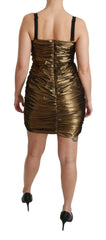 Dolce & Gabbana Nylon Bronze Bodycon Sheath Mini Dress -   -  Dolce & Gabbana.