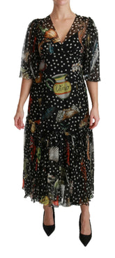 Dolce & Gabbana Black Sea Fish Sicily A-line Shift Dress -   -  Dolce & Gabbana.