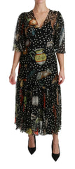 Dolce & Gabbana Black Sea Fish Sicily A-line Shift Dress -   -  Dolce & Gabbana.
