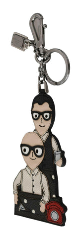 Dolce & Gabbana Leather Dominico Stefano #DGFAMILY Logo Badge Keychain -   -  Dolce & Gabbana.