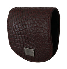 Dolce & Gabbana Brown Exotic Skin Pocket Condom Case Holder -  Leather Accessory for Men -  Dolce & Gabbana.