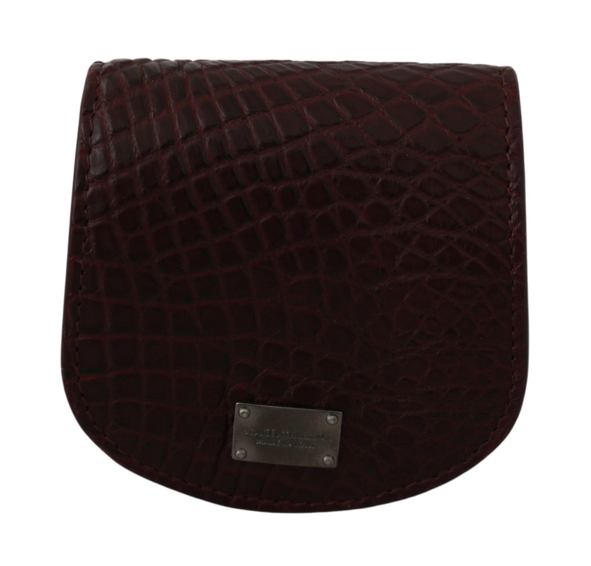 Dolce & Gabbana Brown Exotic Skin Pocket Condom Case Holder -  Leather Accessory for Men -  Dolce & Gabbana.