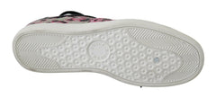 Dolce & Gabbana Pink Leopard Print Training Leather Flat Sneakers -   -  Dolce & Gabbana.
