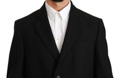 Dolce & Gabbana Black 100% Wool Jacket Coat Blazer -   -  Dolce & Gabbana.