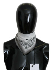 Costume National White Printed Bandana Cotton Scarf - - Costume National.