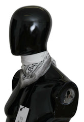 Costume National White Printed Bandana Cotton Scarf - - Costume National.