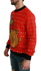 Dolce & Gabbana Red Crystal Pig of the Year Sweater -   -  Dolce & Gabbana.
