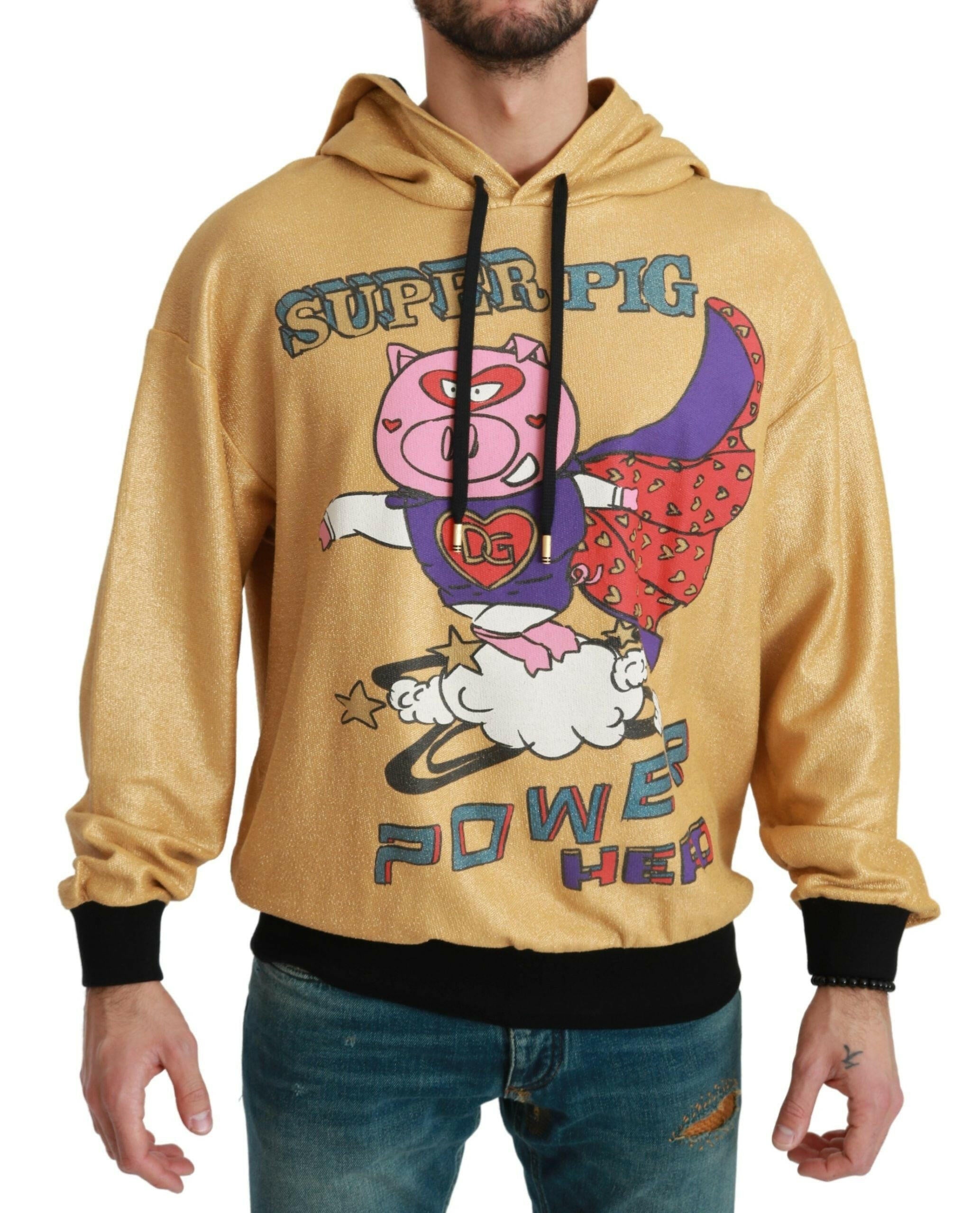 Dolce & Gabbana Gold Pig of the Year Hooded Sweater -   -  Dolce & Gabbana.