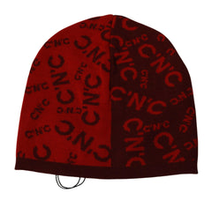 Costume National Red Wool Blend Branded Beanie Hat -   -  Costume National.