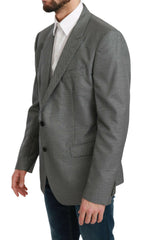 Dolce & Gabbana Gray Slim Fit Formal MARTINI Blazer -   -  Dolce & Gabbana.