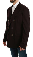 Dolce & Gabbana Bordeaux Cashmere Coat TAORMINA Blazer -   -  Dolce & Gabbana.