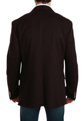 Dolce & Gabbana Bordeaux Cashmere Coat TAORMINA Blazer -   -  Dolce & Gabbana.