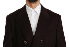 Dolce & Gabbana Bordeaux Cashmere Coat TAORMINA Blazer -   -  Dolce & Gabbana.