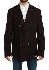 Dolce & Gabbana Bordeaux Cashmere Coat TAORMINA Blazer -   -  Dolce & Gabbana.