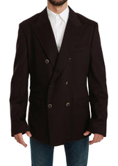 Dolce & Gabbana Bordeaux Cashmere Coat TAORMINA Blazer -   -  Dolce & Gabbana.