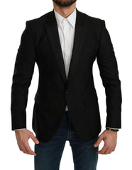 Dolce & Gabbana Black Slim Fit Coat Jacket MARTINI Blazer -   -  Dolce & Gabbana.