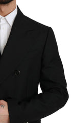 Dolce & Gabbana Black Slim Fit Jacket Coat Wool Blazer -   -  Dolce & Gabbana.